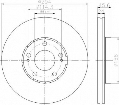 HELLA PAGID 8dd355111571 -  Тормозной диск
